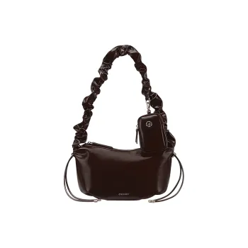 Tanita West Cow Leather Shoulder Bag Women's Chocolate Brown