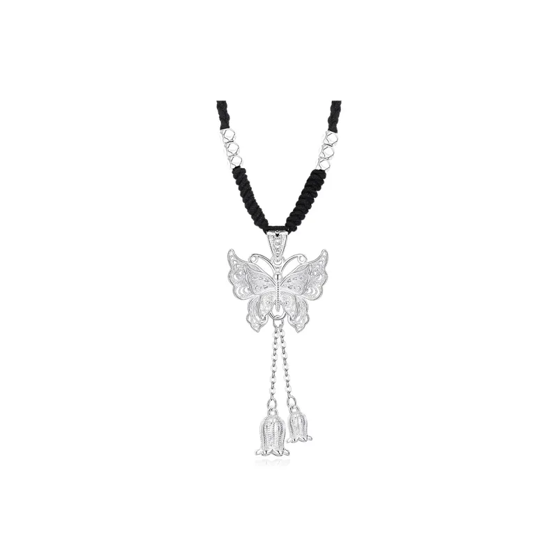KADER 925 Sterling Silver Necklaces Women's Silver Black Gift Box Set-0
