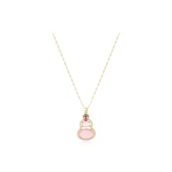 WANLIACC Glass Cat Eye Necklaces Women's