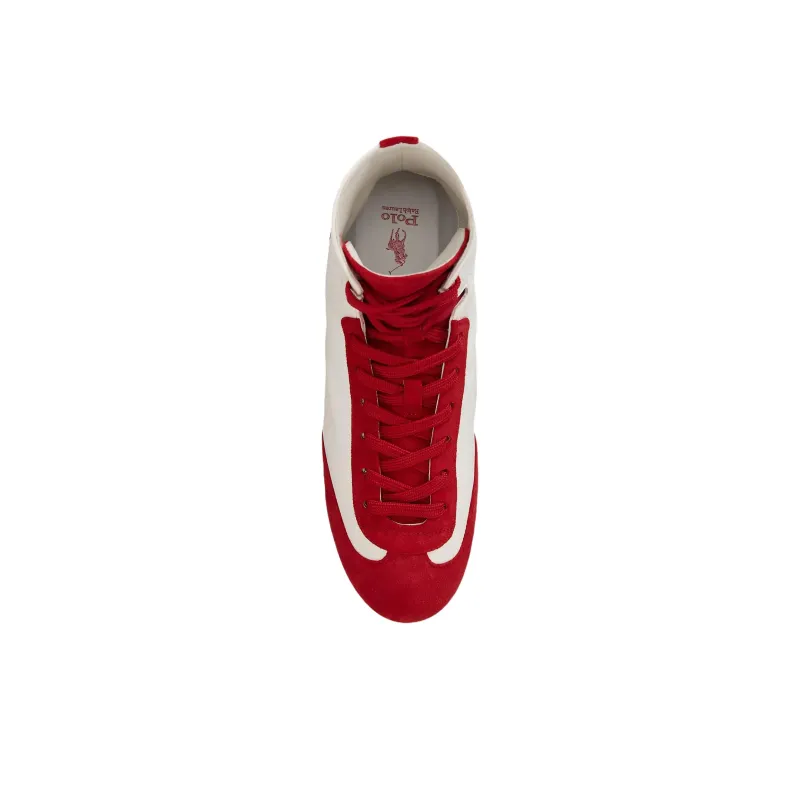 Polo Ralph Lauren Pony High-Top Casual Shoes Women's Red-3