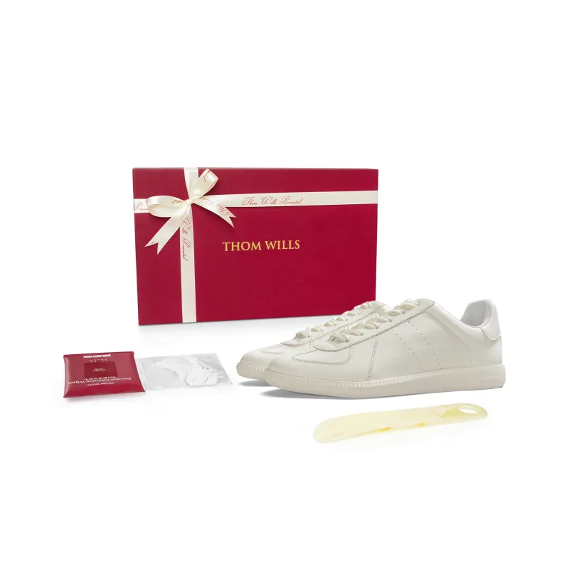 THOM WILLS German Army Trainers Low Top Skateboard Shoes Unisex Ecru-47