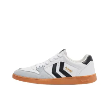 Hummel Anti Slip Wear Resistant Low Top Training Shoes Unisex White Black
