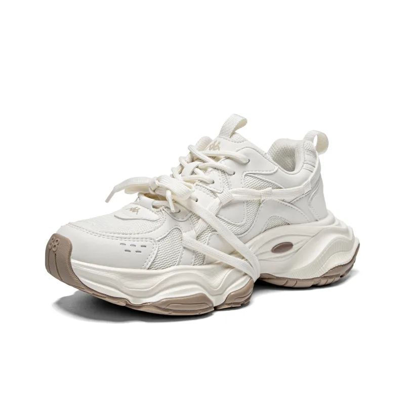 Kappa Back to Back Anti Slip Wear Resistant Low Top Chunky Sneakers Women's White-2