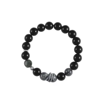 Bubble Scallops Obsidian Bracelets Unisex