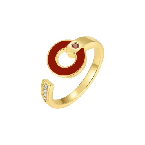 ZEGL Copper Plated In 14k Gold Rings Women's