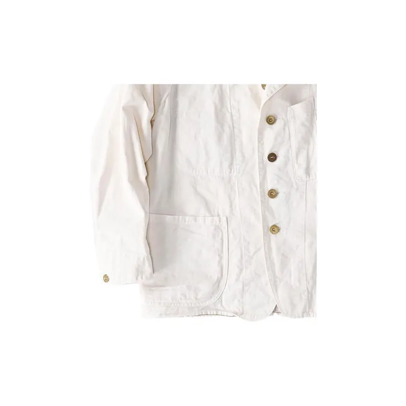 Burberry Denim Jackets Unisex White-4