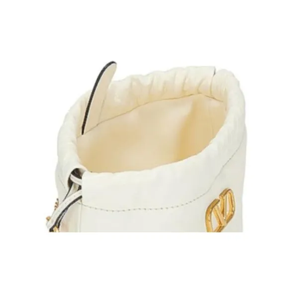 Valentino Calfskin Bucket Bags Crossbody Bag Shoulder Bag Women's White-6
