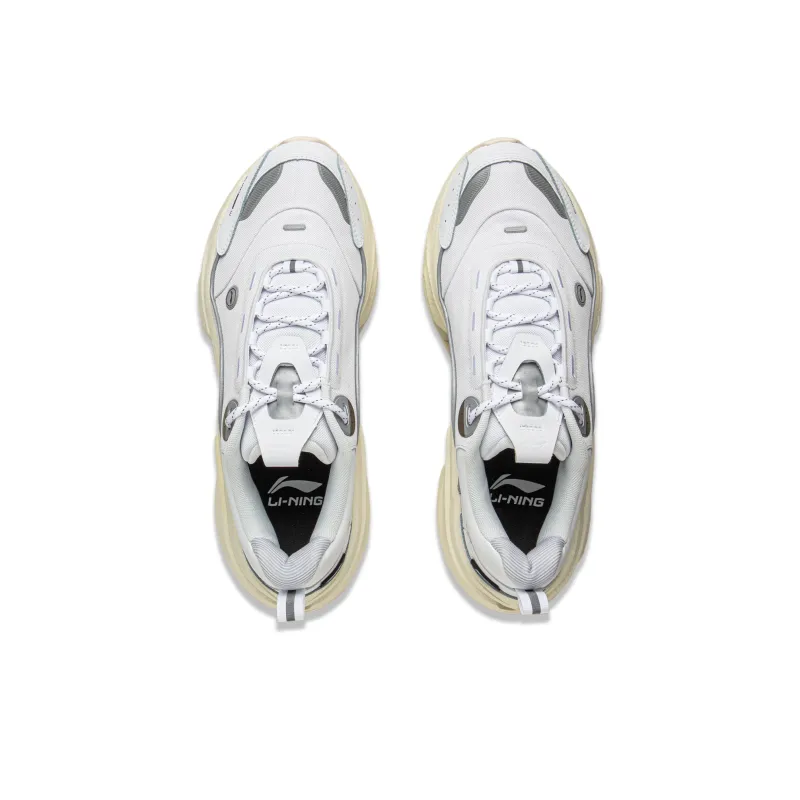 LiNing Cushioning Rebound Low Top Running Shoes Men's Standard White-3