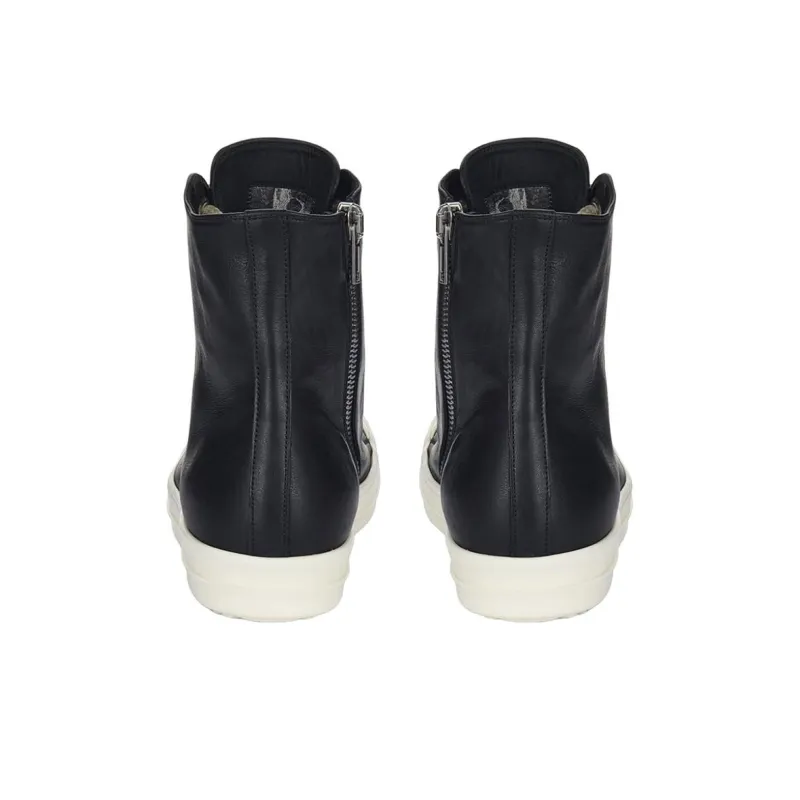 RICK OWENS/RO High Top Skateboard Shoes Women's Black-4