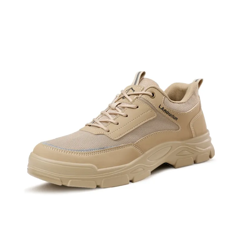 Blue Gull Shield Wear Resistant Impact Resistant Coverage Low Top Outdoor Shoes Unisex Camel-1