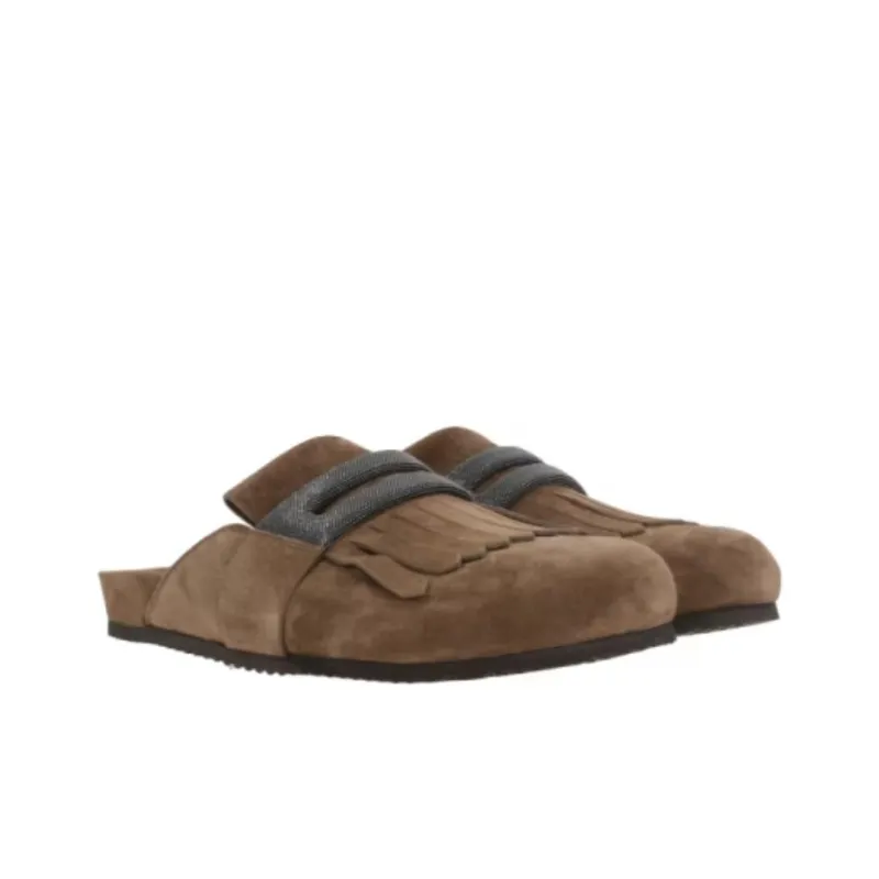 Brunello Cucinelli Embellished Round Toe Mules Women's-2