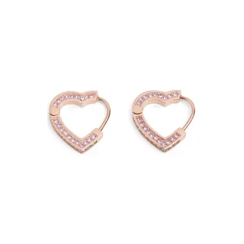 CHARLES&KEITH Artificial Crystal Earrings Women's Silver/Rose Gold