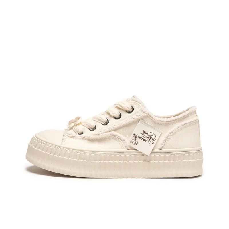 Disney X Hotwind Canvas Shoes Women's Low Top White-5