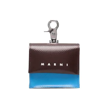 MARNI Polyester AirPods Protective Cover Earphone Case Unisex Brown & Blue