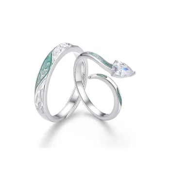 VANA 925 Sterling Silver Rings Unisex Silver White