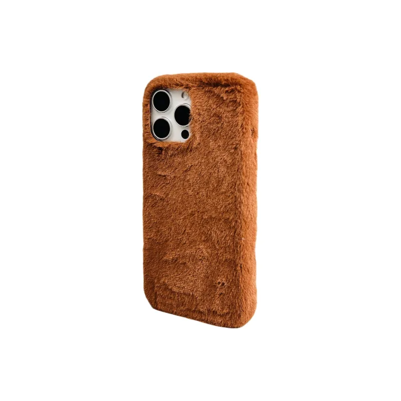 Wei Xin Plush Material Solid Color Plush Lanyard Phone Cases Compatible With IPhone 16/15 Pro Max/Apple 13/14 Pro/Max-34