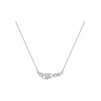 Heart Grass 999 Fine Silver Necklaces Women's