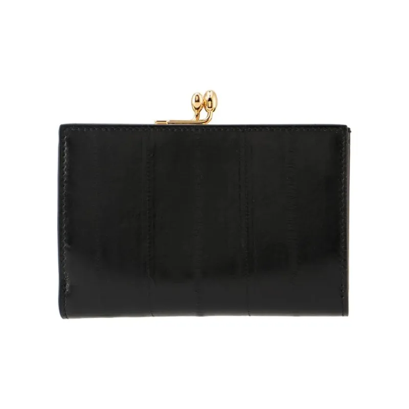 JIL SANDER Goji Eel Skin Wallet Trumpets Women's Black-2