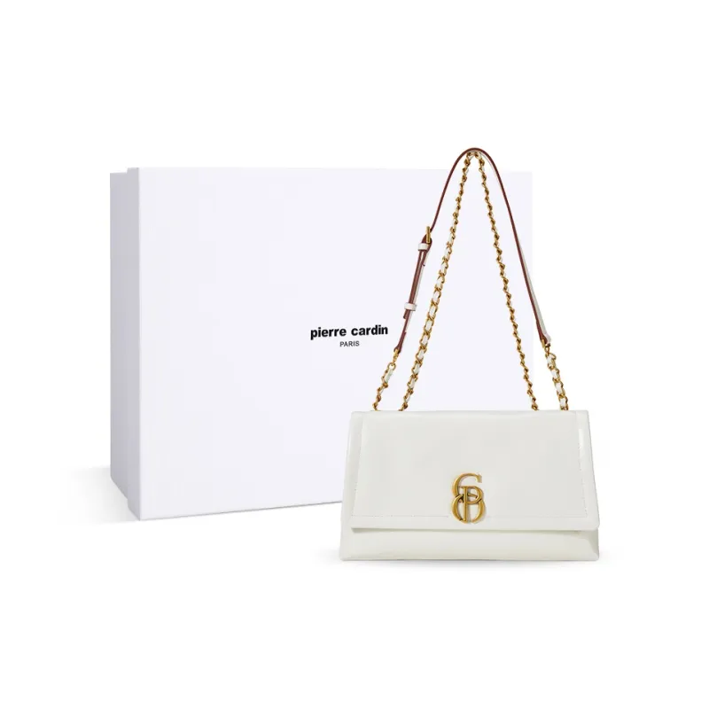 PIERRE CARDIN Oil Wax Cow Leather Shoulder Bag, Crossbody Bag Women's Multicolor-5