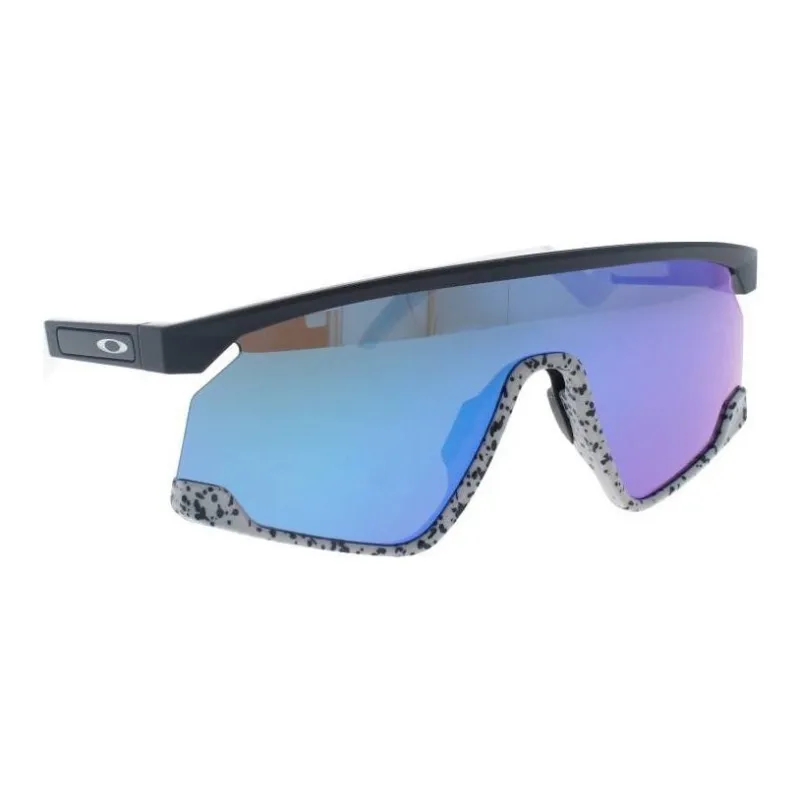 Oakley Acetate Irregular Shape Sunglasses Unisex Black-1