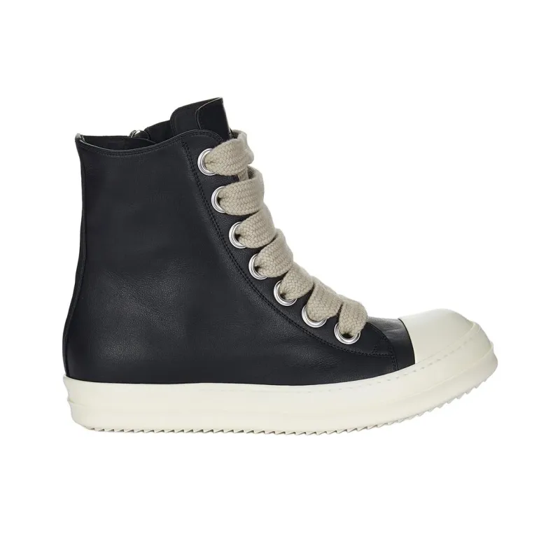 RICK OWENS/RO High Top Skateboard Shoes Women's Black-1