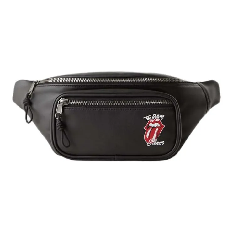 ZARA Polyurethane Fanny Pack Men's Black-0