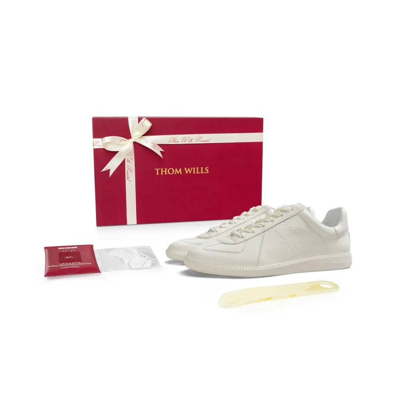 THOM WILLS German Army Trainers Low Top Skateboard Shoes Unisex Ecru-41
