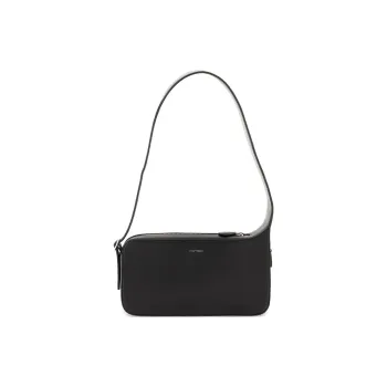 COURREGES Logo Printed Zip Up Shoulder Bag