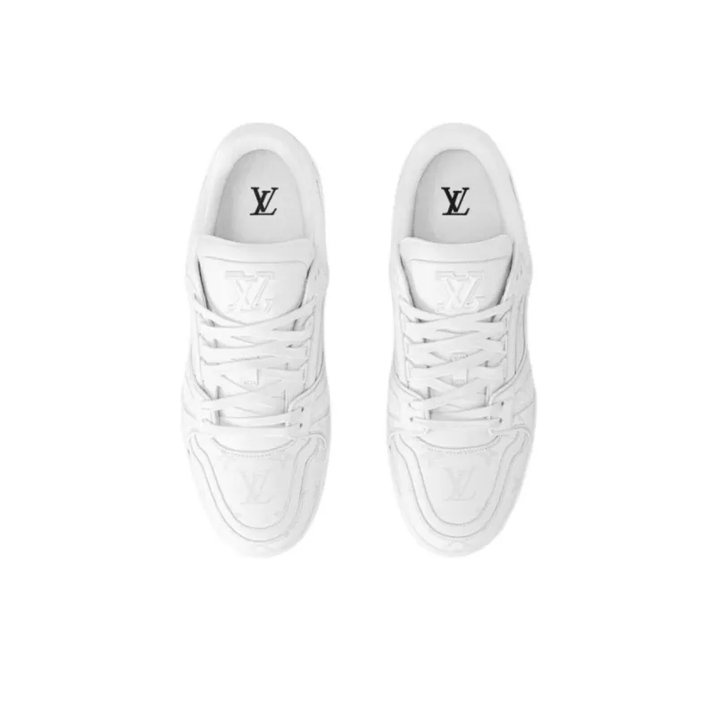 LOUIS VUITTON Trainer 2025 Spring And Summer Men's Collection Low-Top Skateboard Shoes Men's White-3