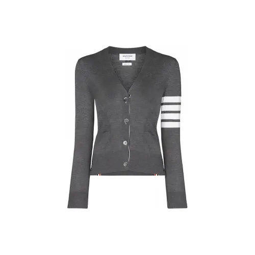 THOM BROWNE 4 Bar V Neck Cardigan