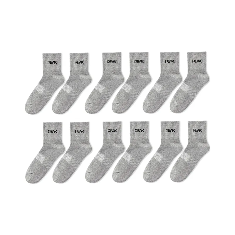 PEAK Mid Calf Socks Unisex 6 Pack-6