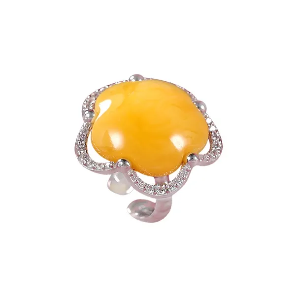S&A Amber Beeswax Rings Women's-0