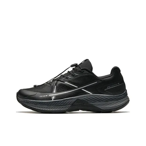Anta Cushioning, Kids Resistant, And Abrasion Resistant Low Top Trail Running Shoes Men's Black