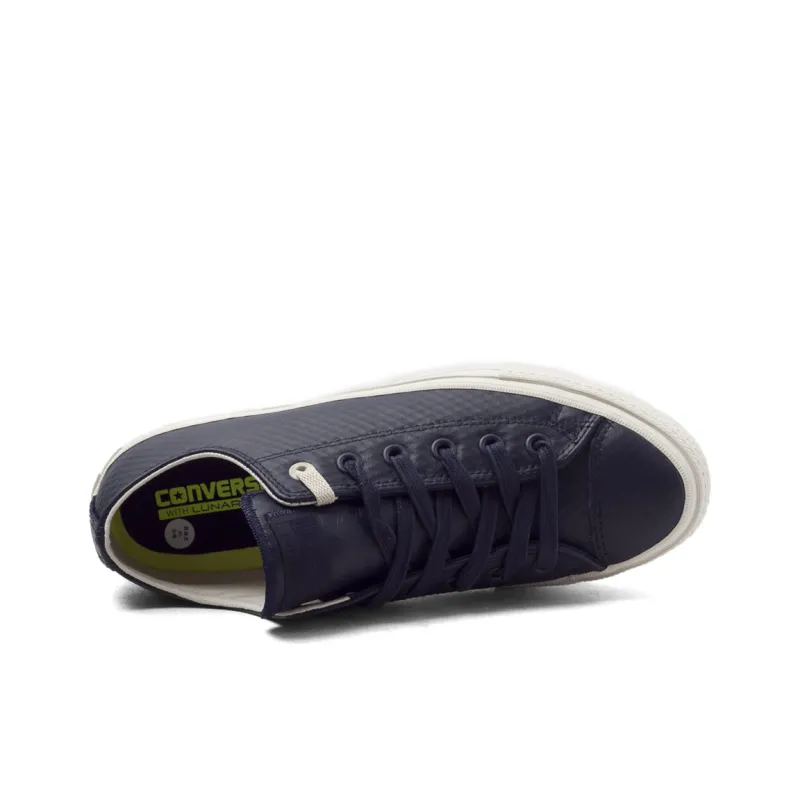 Converse Anti Slip Wear Resistant Low Top Canvas Shoes Unisex Blue-2