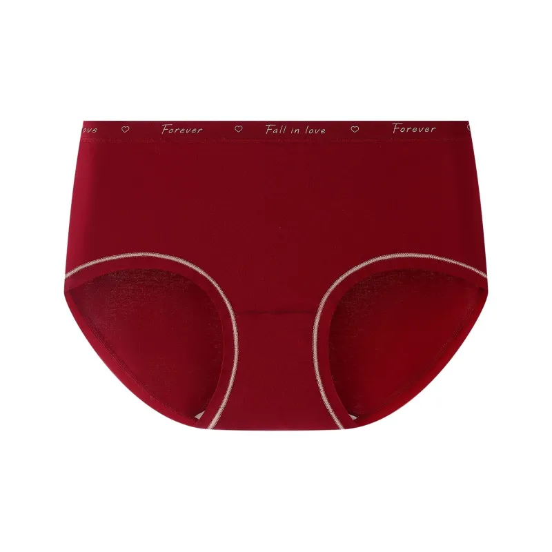 Qiao Ni Tong Underpants Women's Box 3 Pack China Red-1
