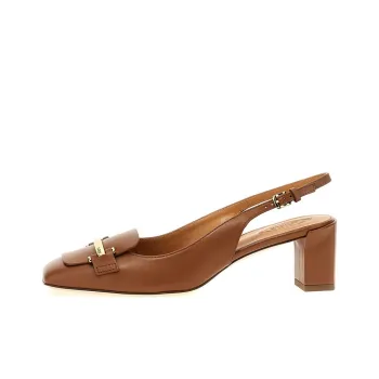 TOD'S Block Heel High Heels 5cm Women's Brown
