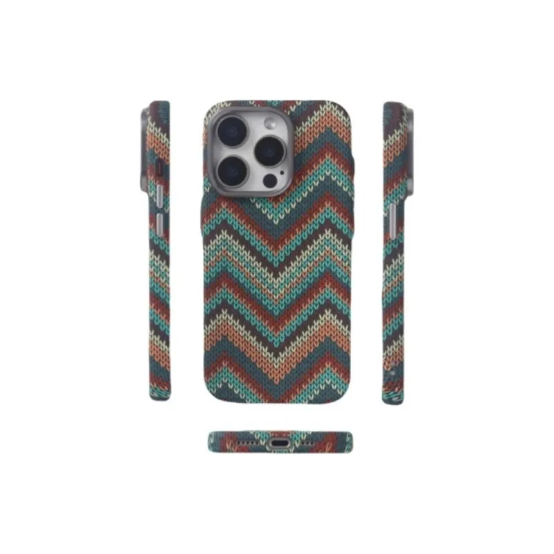 Wei Xin PC Material Sweater Pattern Magnetic Phone Cases Compatible With IPhone 16/15 Pro Max/Apple 13/14 Pro/Max-3