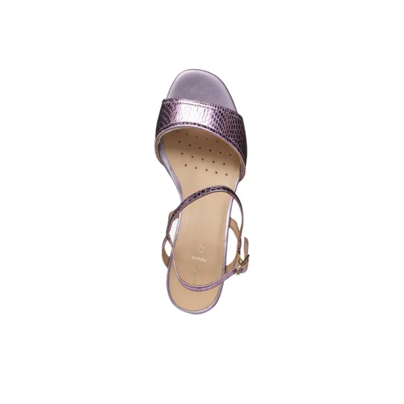 GEOX New Eraklia One Strap Sandals 5.5cm Women's Purple-4
