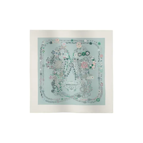HERMES Silk Silk Scarves Unisex Blue