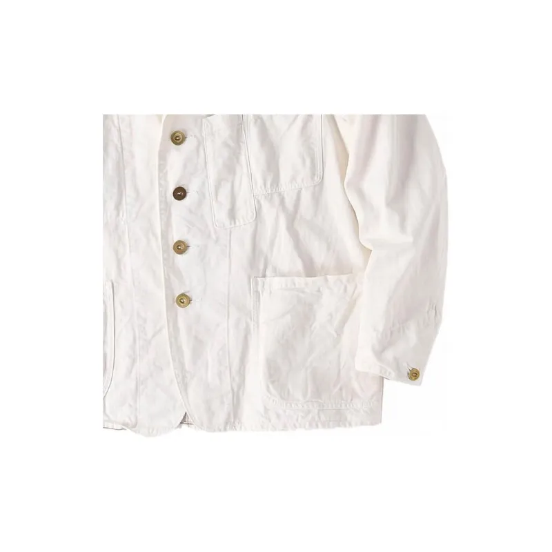 Burberry Denim Jackets Unisex White-3