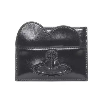 Vivienne Westwood Cow Leather Card Holder Women's Black