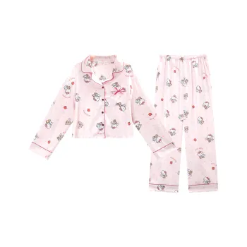 GUKOO x Hello Kitty Pajama Set Women's Pastel Pink