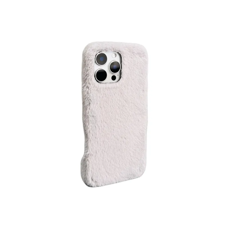 Wei Xin Plush Material Solid Color Plush Lanyard Phone Cases Compatible With IPhone 16/15 Pro Max/Apple 13/14 Pro/Max-23