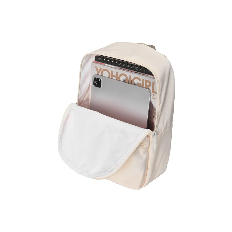 TURN UP Polyester Backpack Regular Unisex Apricot-11