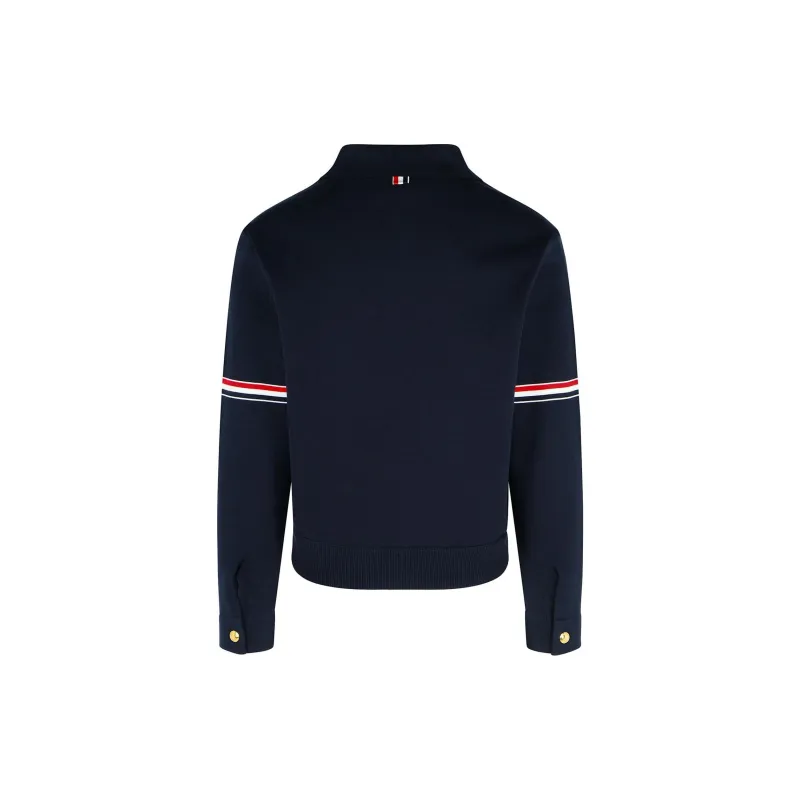 THOM BROWNE RWB Stripe Long Sleeved Zipped Jacket-1