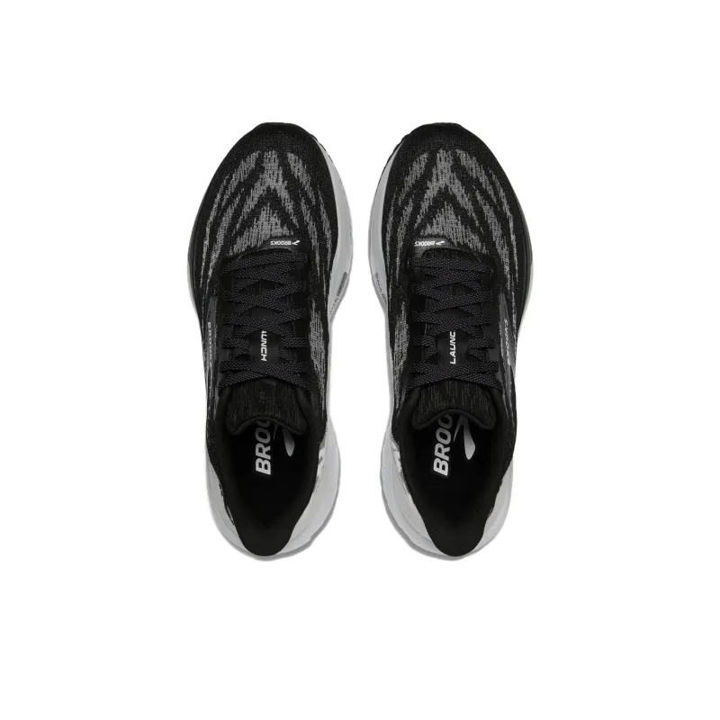 Brooks Anti Slip Wear Resistant Low Top Running Shoes Men's Black White-3