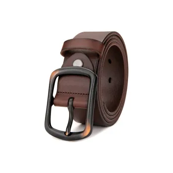 Cows Reign Copper Buckle Top Grain Cow Leather Leather Belts Men's 3.7CM