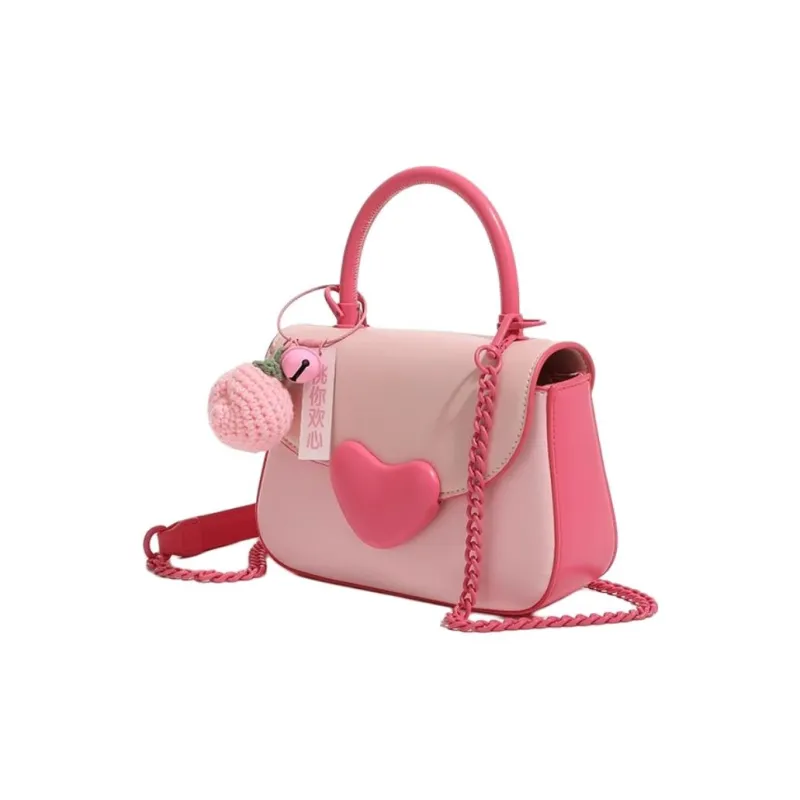 PAYOT Microfiber Synthetic Leather Shoulder Bag Crossbody Bag Handbag Regular Women's Pink-1