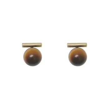 QIDUYINSHI Glass Cat Eye Stud Earrings Women's