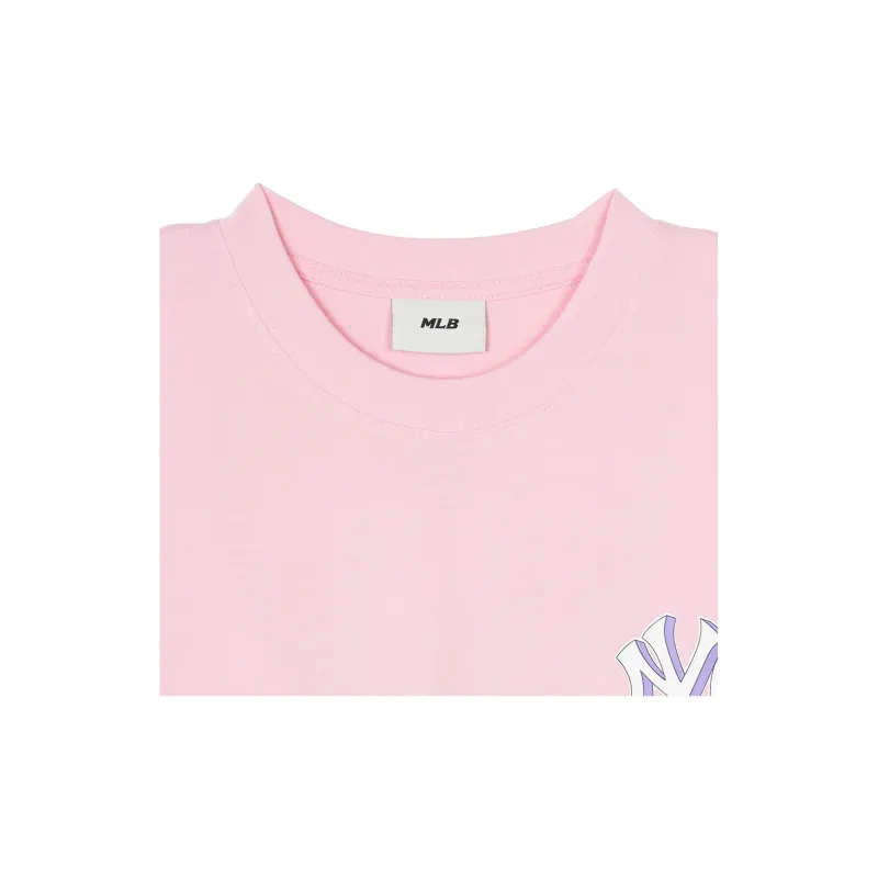 MLB New York Yankees T Shirts Unisex Light Pink-2